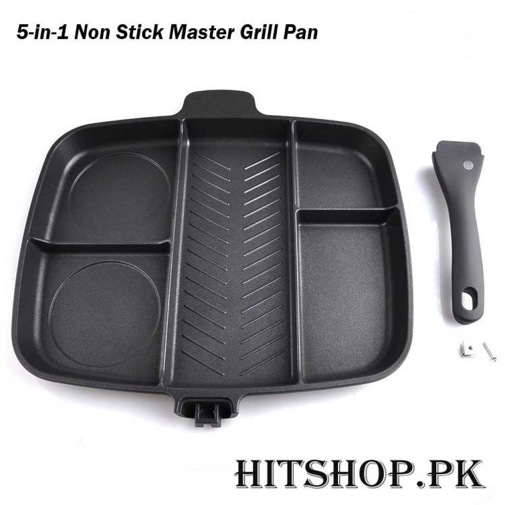 5in1 Non Stick Die Cast Master Grill Pan